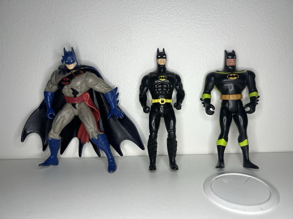 Vintage Lot of 3 BATMAN DC COMICS Vintage Action Figures 90s 1989-1996